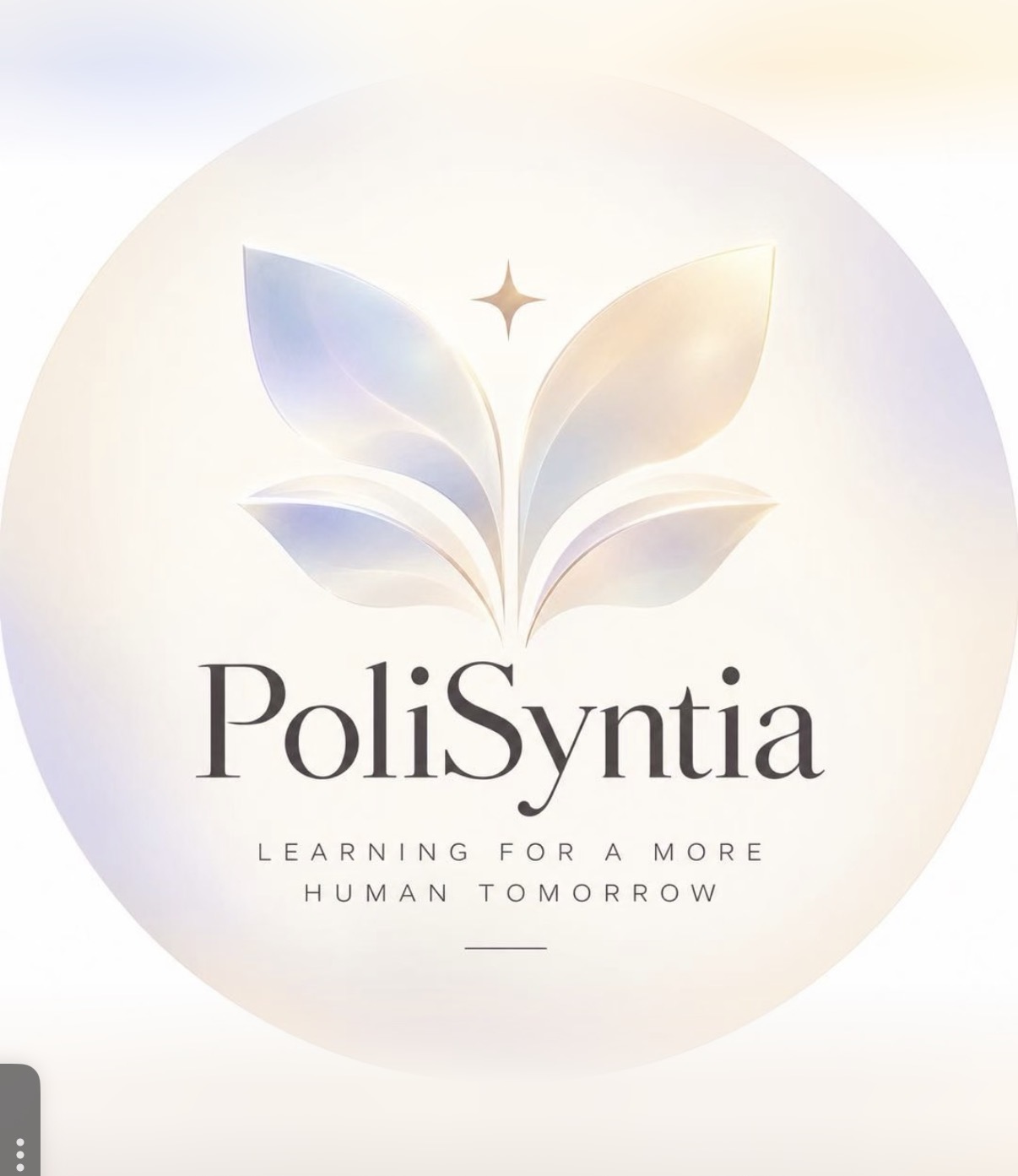 PoliSyntia iridescent petal logo